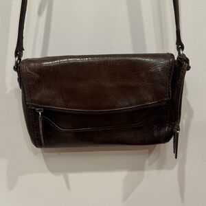 Frye Melissa Distressed Leather Crossbody Bag + Dust Bag